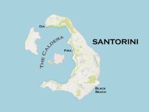 Map of Santorini